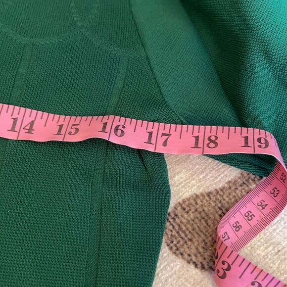 Vintage Emerald Green Acrylic Sweater Euro 40 - Picture 7 of 16